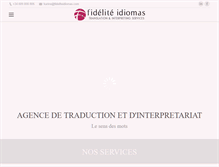 Tablet Screenshot of fideliteidiomas.com